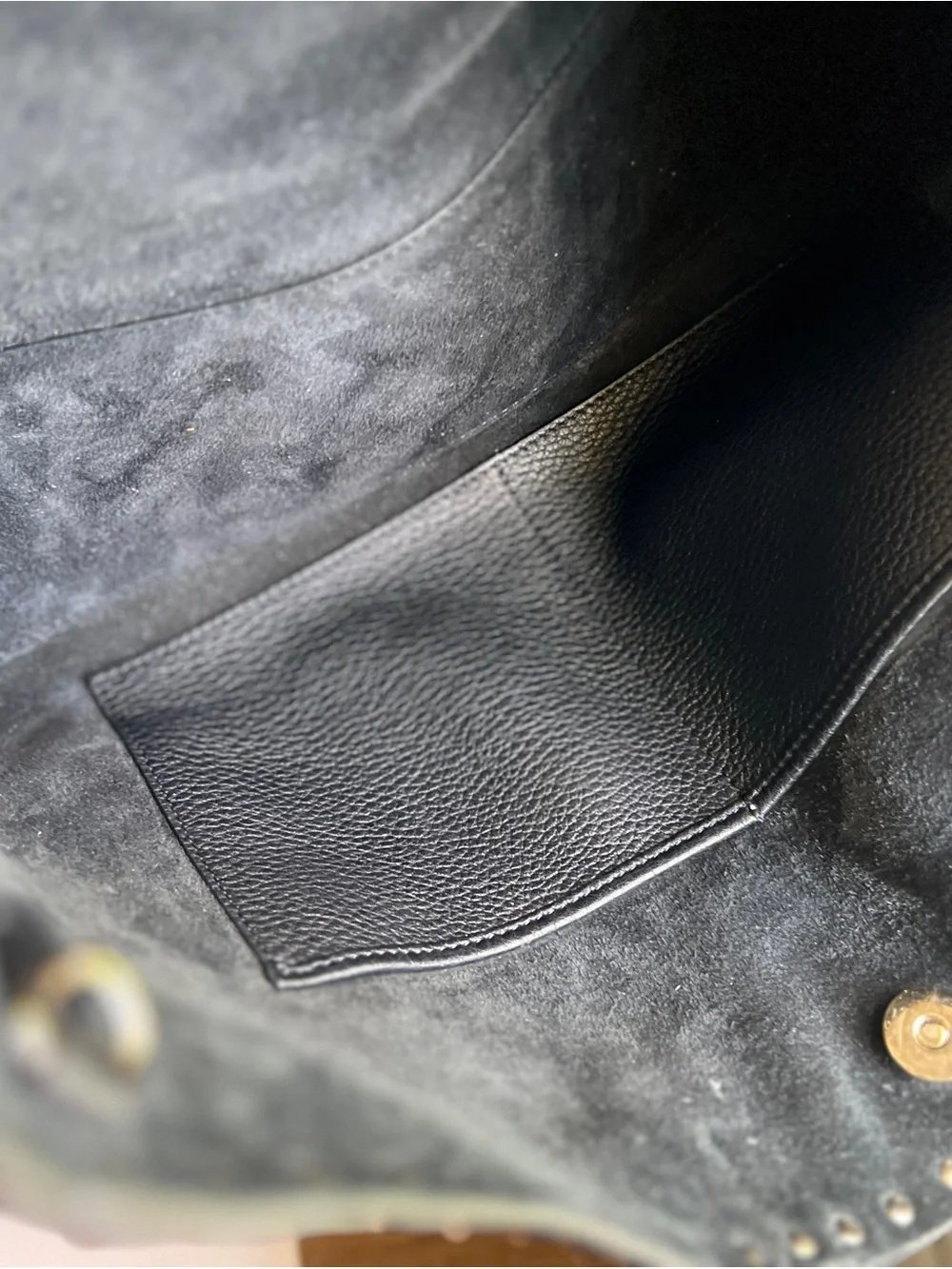 Valentino Garavani Black Pebbled Leather Rockstud Tote